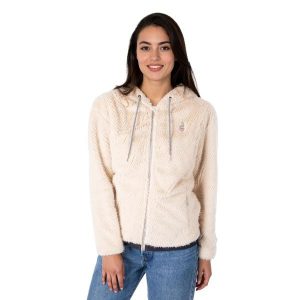 Bluza damska na zamek Aulp Candy Faux Fur. Brązowe kurtki Aulp, na zimę, bez wzorów, bez kaptura. Za 459,99 zł.