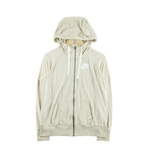 Second life - Damska bluza z kapturem w kolorze beżowym - Stan dobry. Brązowe bluzy Nike, bez wzorów, z kapturem. Za 84,56 zł.