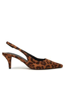 Nine West Czółenka WFA3377-1 Beżowy. Brązowe czółenka Nine West, bez wzorów, z materiału, bez obcasa, bez zapięcia. Za 249,99 zł.
