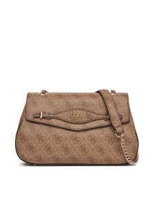Guess Torebka Katya HWSG96 52210 Brązowy. Brązowe torebki klasyczne Guess, z aplikacjami, ze skóry, bez dodatków. Za 349,99 zł.