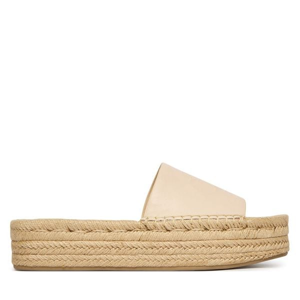 Espadryle Calvin Klein. Brązowe espadryle Calvin Klein, bez wzorów, bez obcasa. Za 449,99 zł.