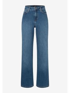 More & More Dżinsy - Comfort fit - w kolorze niebieskim rozmiar: 46. Niebieskie jeansy More & More, z aplikacjami, ze skóry, z podwyższonym stanem. Za 162,49 zł.