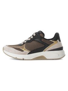 Gabor Sneakersy w kolorze złoto-czarnym rozmiar: 38,5. Czarne trampki Gabor, bez wzorów, bez zapięcia. Za 214,95 zł.