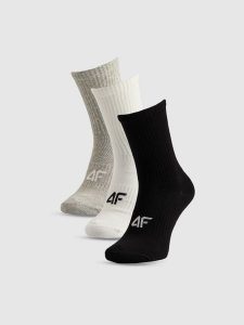 4F Skarpetki długie (3-pack) damskie - multikolor 39-42. Skarpetki 4f, bez wzorów, z bawełny. Za 59,99 zł.