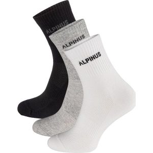 Skarpety trekkingowe dla dorosłych Alpinus Alpamayo 3-pack czarne, szare, białe. Białe skarpetki ALPINUS, bez wzorów. Za 56,66 zł.