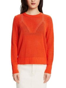 ESPRIT Sweter w kolorze pomarańczowym rozmiar: XL. Pomarańczowe swetry oversize ESPRIT, xl, bez wzorów, z bawełny, bez ramiączek. Za 70,24 zł.