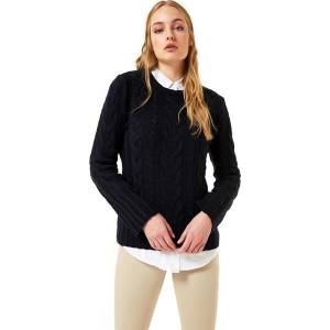 Sweter w kolorze granatowym. Niebieskie swetry oversize marki Jimmy Sanders, ze splotem, z okrągłym kołnierzem. W wyprzedaży za 99,95 zł.