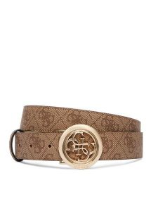 Guess Pasek Damski BW9357 P6230 Beżowy. Brązowe paski Guess, z aplikacjami, ze skóry. Za 249,99 zł.