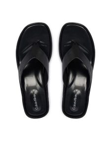 Calvin Klein Japonki Block Heel Sndl Thong Lth HW0HW02913 Czarny. Czarne klapki Calvin Klein, bez wzorów, ze skóry, bez obcasa. Za 455,99 zł.