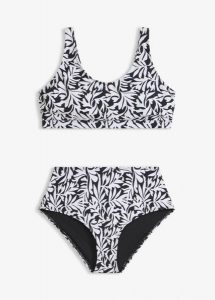 Bikini bustier (komplet 2-cz.). Czarne bikini bonprix, bez wzorów. Za 97,99 zł.