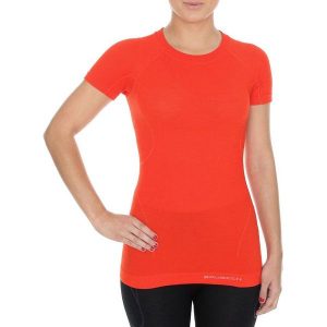 Brubeck Koszulka damska z krótkim rękawem Active Wool pomarańczowa r. S (SS11700). Koszule nocne marki Brubeck. Za 87,99 zł.
