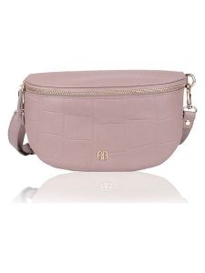 Bellicci Skórzana saszetka "Valencia" w kolorze fioletowym - 25 x 16,5 x 7 cm rozmiar: onesize. Różowe nerki i saszetki Bellicci, bez wzorów, z materiału. Za 173,99 zł.