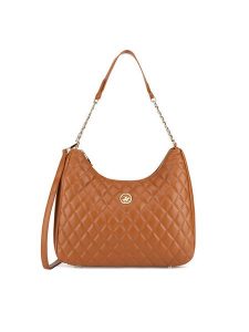 Beverly Hills Polo Club Torebka BHPC-K-036-06 Brązowy. Brązowe torebki klasyczne Beverly Hills Polo Club, bez wzorów, z materiału, bez dodatków. Za 174,99 zł.