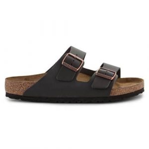 Klapki unisex Birkenstock Arizona. Czarne klapki Birkenstock, bez wzorów, z materiału, bez obcasa. Za 485,30 zł.