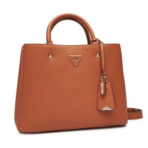 Torebka Guess. Brązowe torebki klasyczne Guess, z aplikacjami, bez dodatków. Za 399,99 zł.