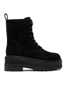 Calvin Klein Jeans Trapery Flatform Zip Laceup Mg S YW0YW01554 Czarny. Czarne buty zimowe Calvin Klein Jeans, z jeansu, bez obcasa, bez zapięcia. Za 449,99 zł.