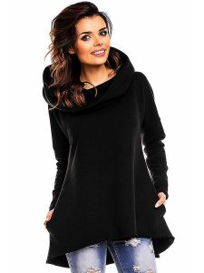 Awama Bluza w kolorze czarnym rozmiar: S/M. Czarne bluzy Awama, m, bez wzorów, z kapturem. Za 127,65 zł.