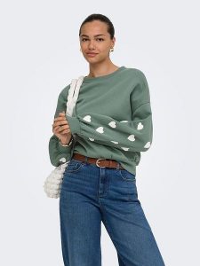 ONLY Bluza w kolorze zielonym rozmiar: M. Zielone bluzy ONLY, m, bez wzorów, bez kaptura. Za 124,95 zł.