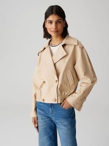 OPUS Kurtka przejściowa w kolorze beżowym rozmiar: 42. Brązowe kurtki Opus, bez wzorów, prążkowane, bez kaptura. Za 260,99 zł.