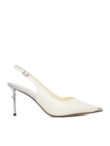 Eva Minge Szpilki EO-LILLY-LT2131-1-1 Écru. Białe szpilki Eva Minge, bez wzorów, ze skóry, bez obcasa. Za 449,99 zł.