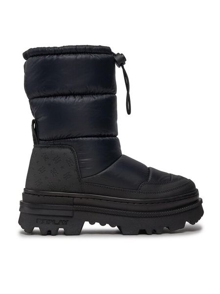 REPLAY Śniegowce GWL74 .000.C0012T Czarny. Czarne buty zimowe Replay, z materiału, bez obcasa, bez zapięcia. Za 649,99 zł.