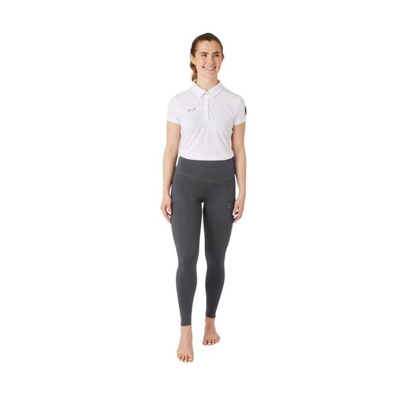 Damskie legginsy jeździeckie z pełną przyczepnością Horze Celia Thermo. Szare legginsy HORZE, bez wzorów, z elastanu. Za 235,50 zł.