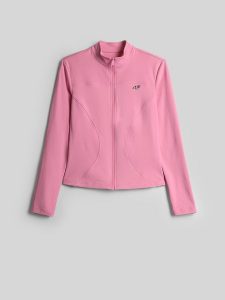 4F Bluza slim bez kaptura damska - różowa XL. Czerwone bluzy 4f, xl, bez wzorów, bez kaptura. Za 189,99 zł.