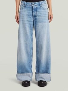 G-Star Dżinsy - Loose fit - w kolorze błękitnym rozmiar: W30/L32. Niebieskie jeansy G-Star, z aplikacjami, ze skóry. Za 219,60 zł.