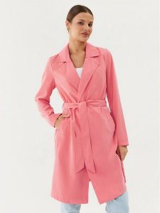 Vero Moda Trencz Billie Daisy 10281638 Różowy Regular Fit. Czerwone płaszcze Vero Moda, m, bez wzorów, z syntetyku, bez kaptura. Za 109,99 zł.