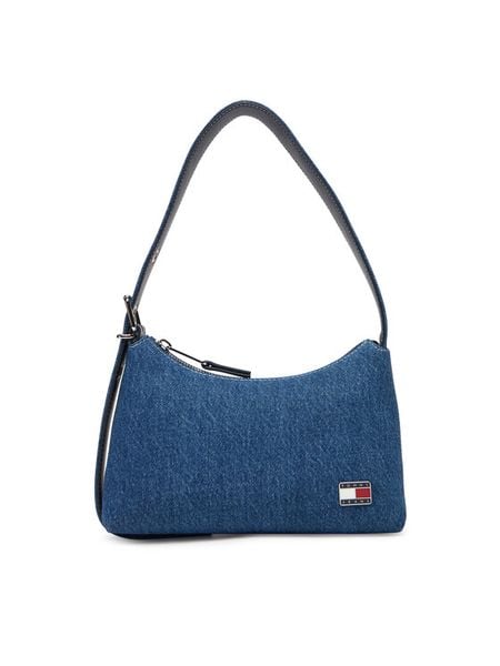 Tommy Jeans Torebka Tjw Cool Denim Shoulder Bag AW0AW17877 Niebieski. Niebieskie torebki klasyczne Tommy Jeans, bez wzorów, z denimu, bez dodatków. Za 319,99 zł.