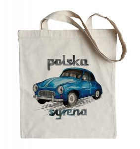 Syrena — torba. Niebieskie shopper bag nikiniki, bez wzorów, z bawełny, na ramię, duże, bez dodatków. W wyprzedaży za 24,65 zł.