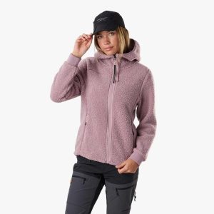 Bluza polarowa hiking damska Swedemount Lofoten Pile Jacket wodoodporna. Fioletowe bluzy SWEDEMOUNT, na zimę, bez wzorów, z polaru, bez kaptura. Za 399,99 zł.