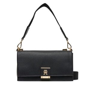 Torebka Tommy Hilfiger. Czarne torebki klasyczne TOMMY HILFIGER, bez wzorów, bez dodatków. Za 559,99 zł.