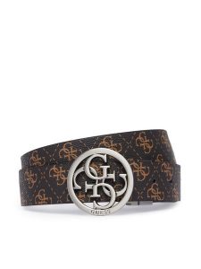 Guess Pasek Damski BM7960 P6435 Brązowy ciemny. Brązowe paski Guess, z aplikacjami, ze skóry. Za 284,99 zł.