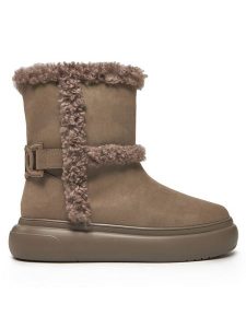 TWINSET Śniegowce 242TGT190 Brązowy. Brązowe buty zimowe Twinset, ze skóry, bez obcasa, bez zapięcia. Za 689,99 zł.