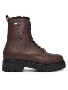 Tommy Jeans Trapery Tjw Urban Laceup Boot Wl EN0EN02906 Brązowy. Brązowe buty zimowe Tommy Jeans, z jeansu, bez obcasa, bez zapięcia. Za 639,99 zł.