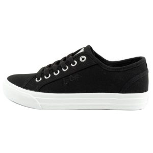 Buty Lee Cooper LCW-25-02-3337L czarne. Czarne trampki bez wzorów, z gumy, bez zapięcia. Za 171,45 zł.
