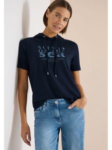 Cecil Bluza w kolorze granatowym rozmiar: XL. Niebieskie bluzy Cecil, xl, bez wzorów, z kapturem. Za 113,63 zł.