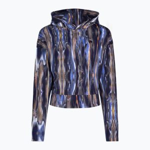 Bluza damska FILA Ceyrat AOP Cropped Hoody. Niebieskie bluzy Fila, m, bez wzorów, bez kaptura. Za 169,99 zł.