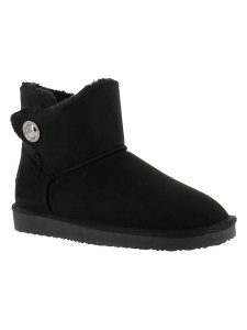 ISLAND BOOT Botki zimowe "Catalina" w kolorze czarnym rozmiar: 36. Czarne botki Island Boot, na zimę, bez wzorów, z materiału, bez obcasa, bez zapięcia. Za 130,99 zł.