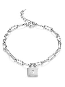 Eclat d'Argent Srebrna bransoletka z elementem ozdobnym rozmiar: onesize. Szare bransoletki Eclat d'Argent, srebrne. Za 152,99 zł.