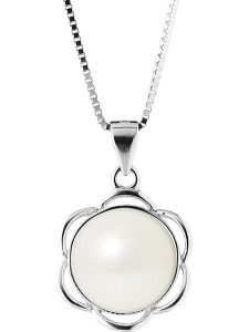 Pearl Addict Srebrny naszyjnik z perłą - dł. 42 cm rozmiar: onesize. Białe naszyjniki Pearl Addict, z perłą, srebrne. Za 173,99 zł.