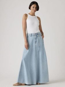 Levi's Spódnica dżinsowa w kolorze błękitnym rozmiar: W26. Niebieskie spódnice Levi's®, s, z aplikacjami, z bawełny, maxi. Za 271,45 zł.