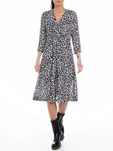 Replay Sukienka w kolorze czarno-białym rozmiar: XL. Białe sukienki Replay, xl, bez wzorów, bez kołnierzyka, bez ramiączek, midi. Za 274,75 zł.