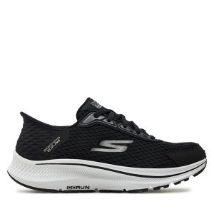 Buty do biegania Skechers. Czarne buty sportowe Skechers, bez wzorów, bez zapięcia, do biegania. Za 309,99 zł.