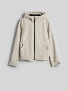 4F Kurtka softshell wiatroodporna membrana 5000 damska - kremowa M. Białe kurtki 4f, l, bez wzorów, z softshellu, bez kaptura. Za 299,99 zł.