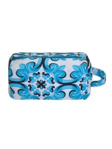 BLE Kosmetyczka w kolorze biało-błękitnym - 23 x 10 cm rozmiar: onesize. Białe kosmetyczki BLE, bez wzorów, z materiału. Za 40,95 zł.