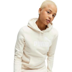 Bluza z kapturem Puma Ess Logo Hoodie Fl S, Kobiety. Białe bluzy Puma, s, bez wzorów, z bawełny, z kapturem. Za 290,00 zł.