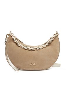 Tommy Hilfiger Torebka Moon Leather Crossover Suede AW0AW17537 Beżowy. Brązowe torebki klasyczne TOMMY HILFIGER, bez wzorów, ze skóry, bez dodatków. Za 549,99 zł.