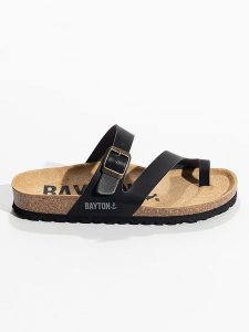 BAYTON Japonki "Biscaye" w kolorze czarnym rozmiar: 41. Czarne klapki Bayton, bez wzorów, z otwartym noskiem, bez obcasa. Za 129,95 zł.
